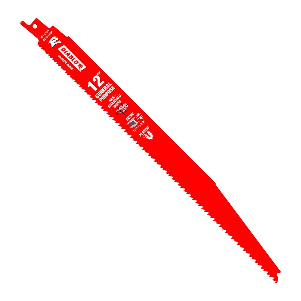 12 in. Bi-Metal Recip Blade for Nail-Embedded Wood. Metal. and Plastic