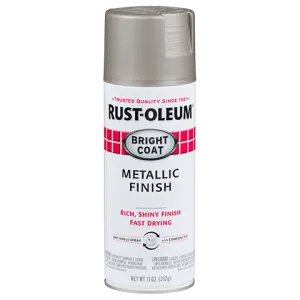 12 OZ Stops Rust Bright Coat Spray Paint - Metallic Aluminum