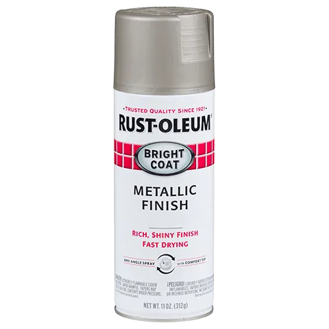 12 OZ Stops Rust Bright Coat Spray Paint - Metallic Aluminum