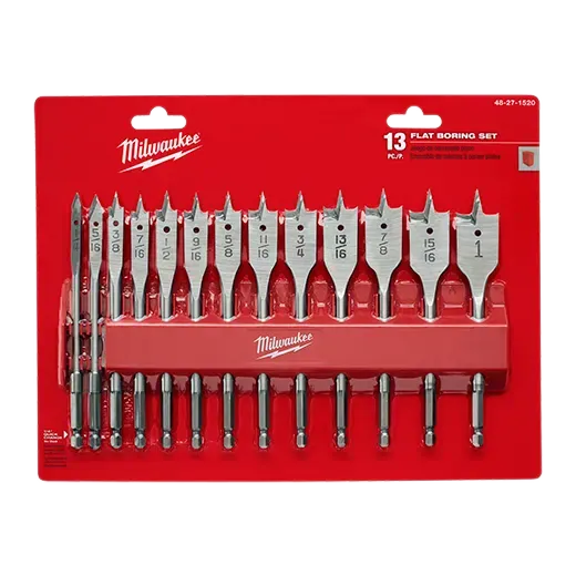 13pc Flat Boring Bit Set