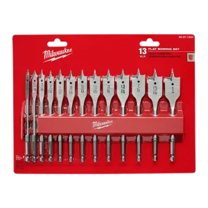 13pc Flat Boring Bit Set