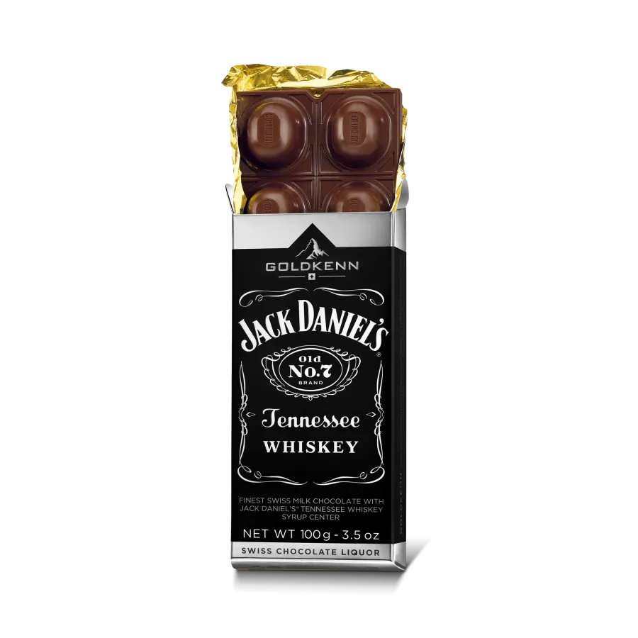 37% Milk Chocolate Bar with Jack Daniel's Tennessee Whiskey Syrup Center