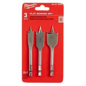3pc Stubby Flat Boring Set