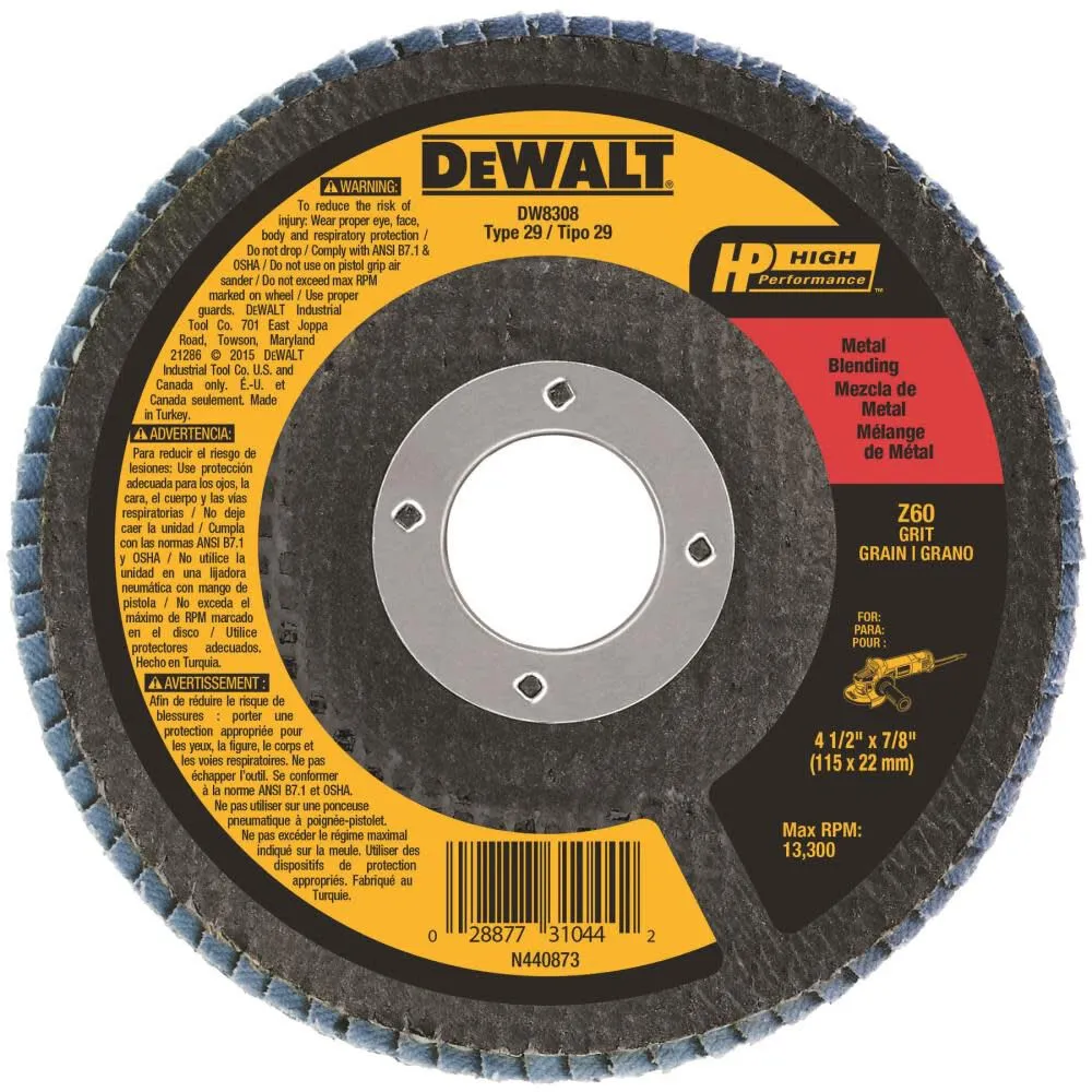 4-1/2 IN. X 7/8 IN. 60 Grit HP Zirconia Flap Disc
