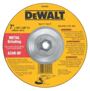 7 IN. x 1/4 IN. x 5/8 IN to 11 Depressed Center Metal Grinding Wheel