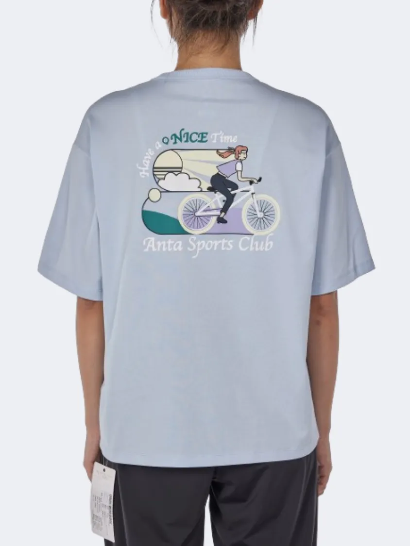 Anta Have A Nice Time Women Lifestyle T-Shirt Blue