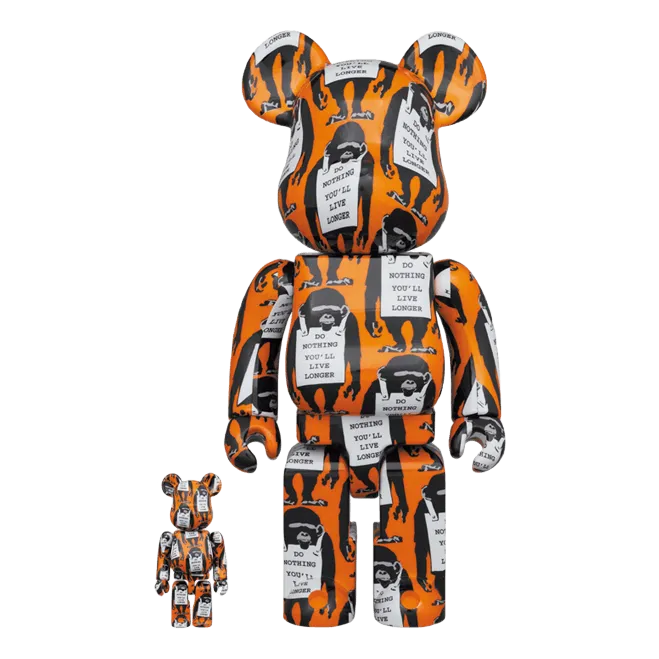 Be@rbrick Monkey Sign 100％ & 4 Multi
