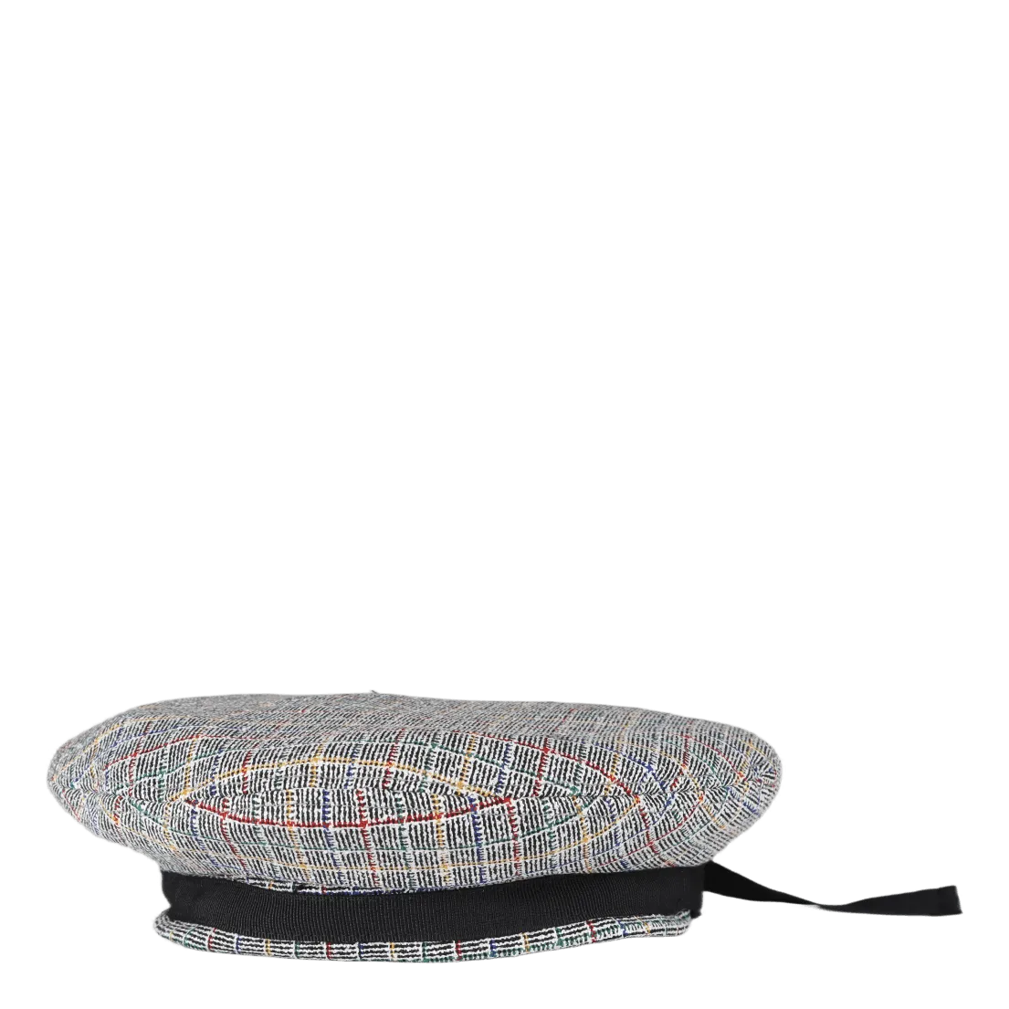 Beret Black/multi Check Bouclé