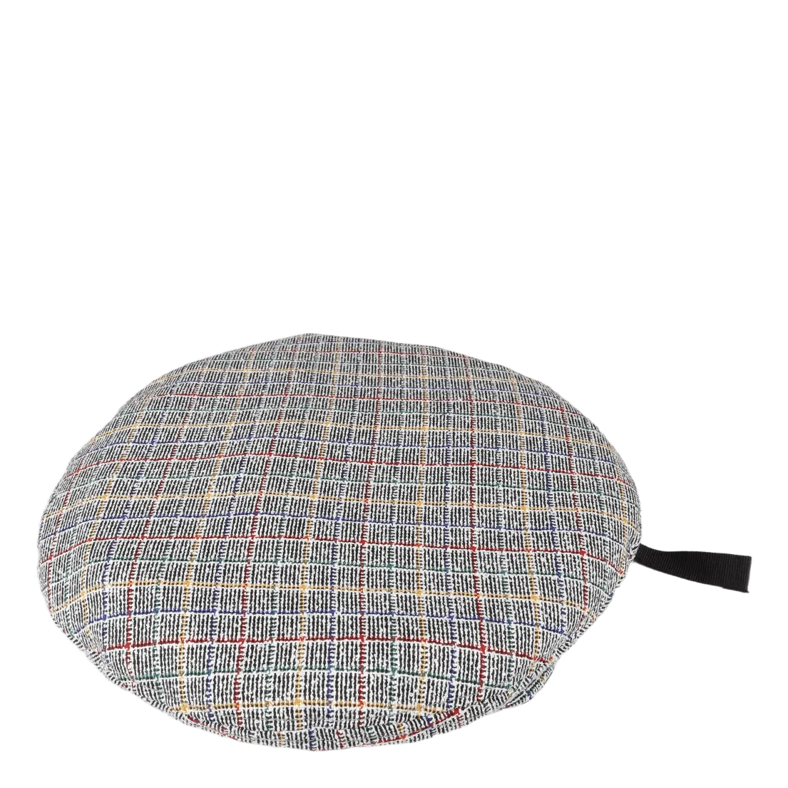 Beret Black/multi Check Bouclé