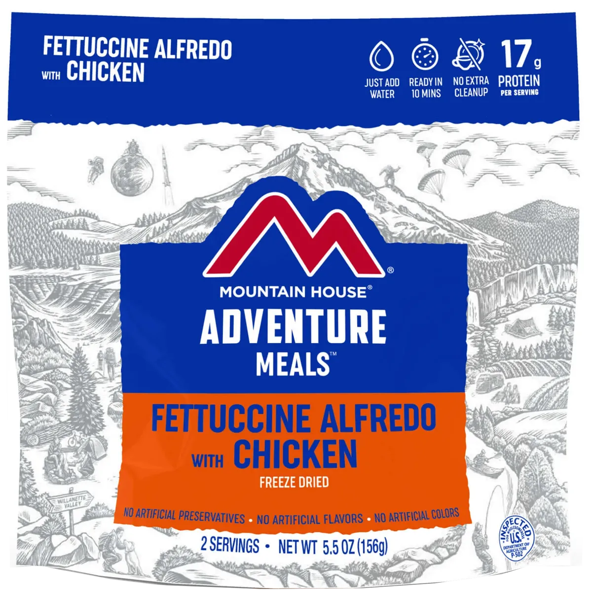 Fettuccine Alfredo with Chicken (2 Servings)