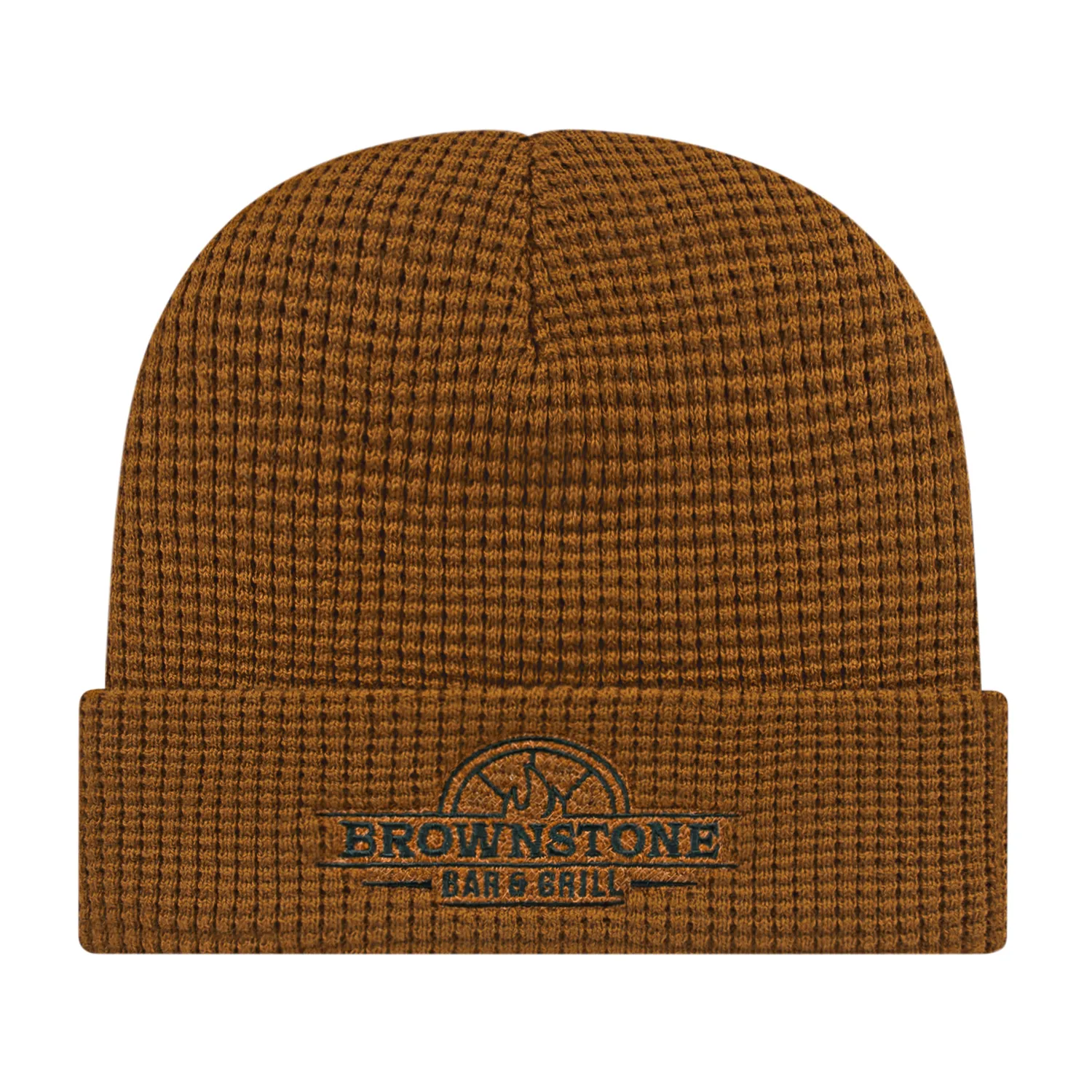 Waffle Knit Cap with Cuff