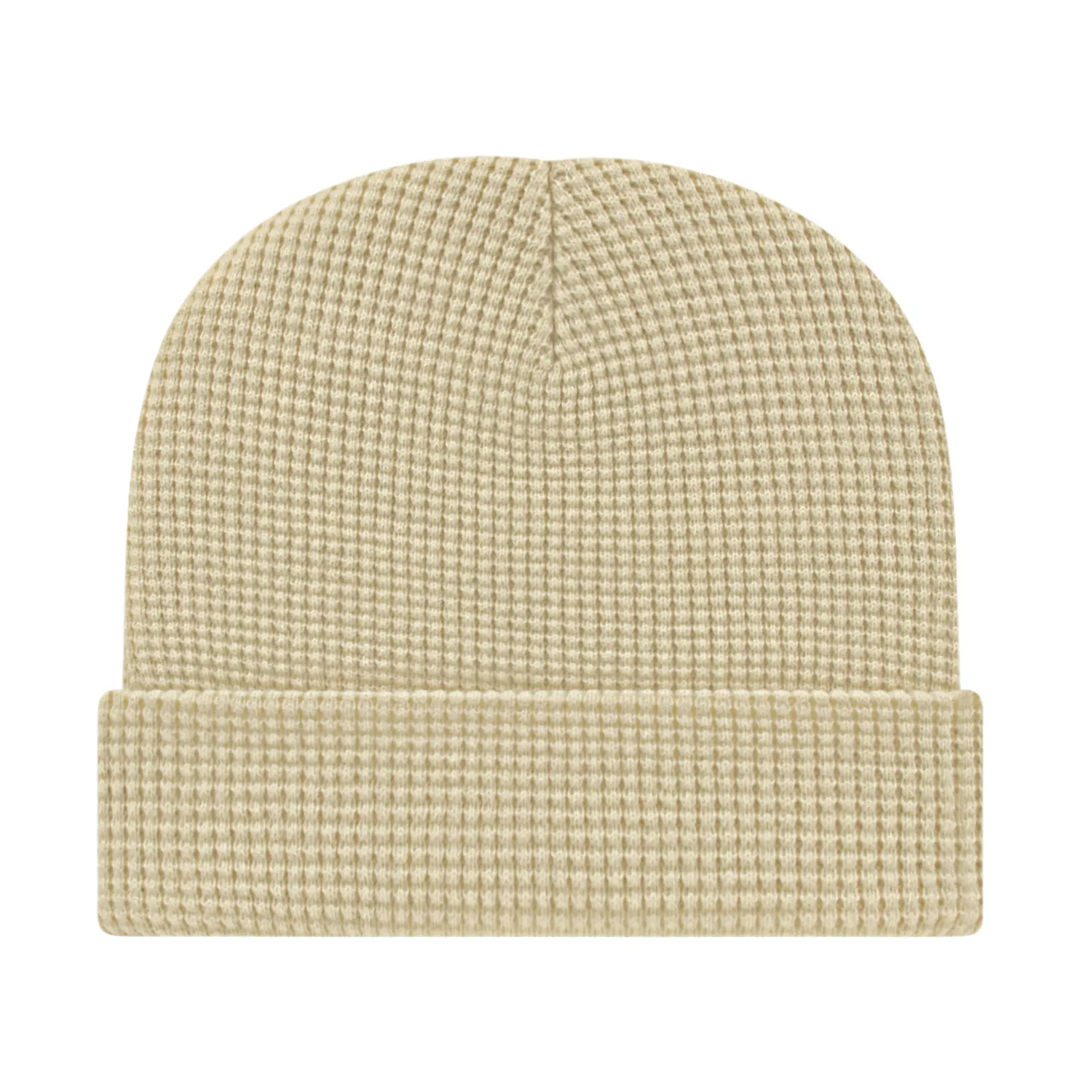 Waffle Knit Cap with Cuff
