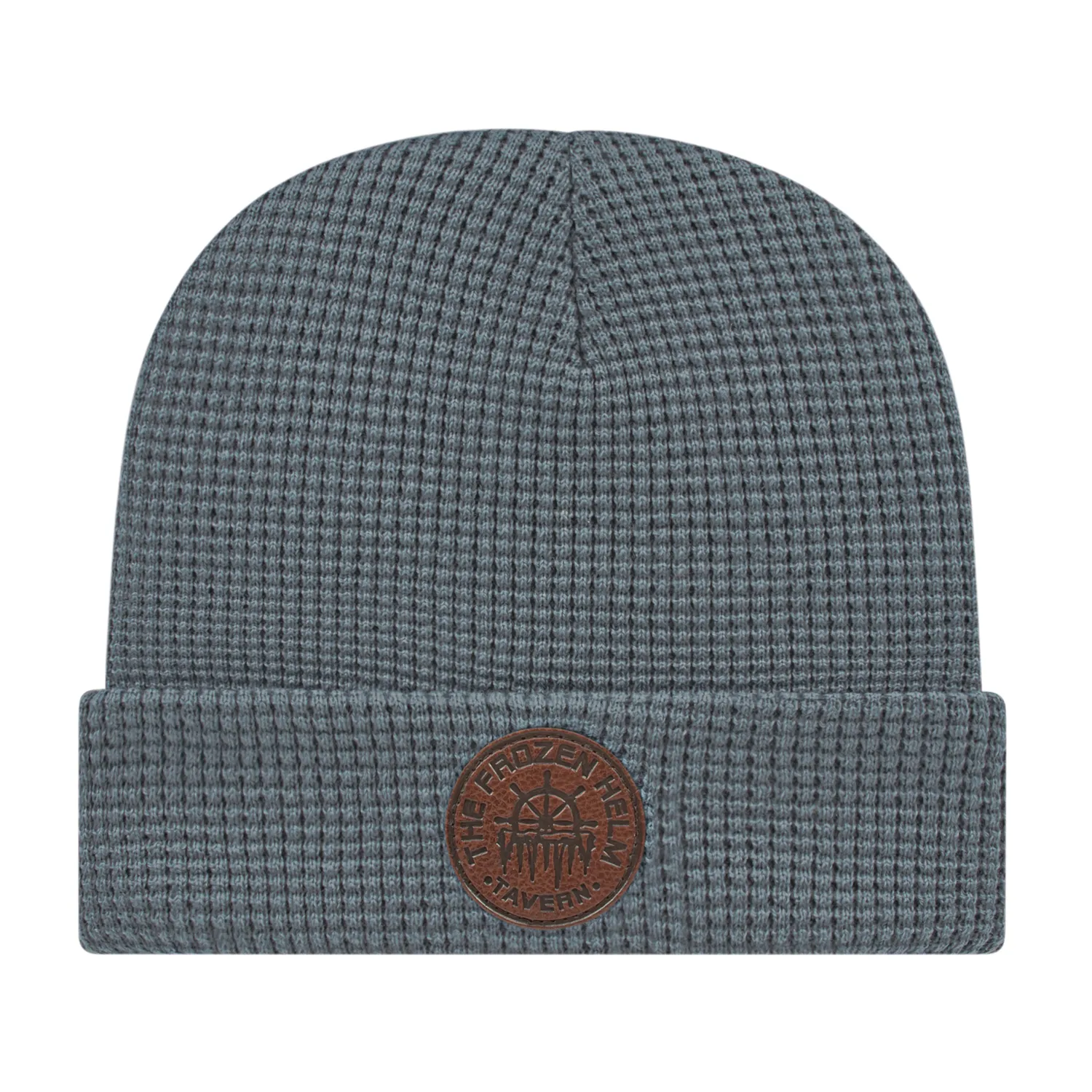 Waffle Knit Cap with Cuff