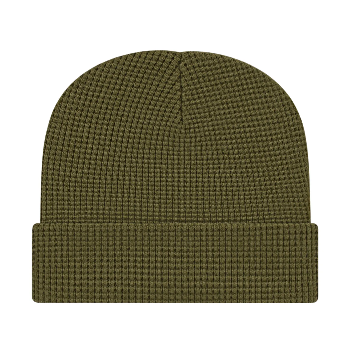 Waffle Knit Cap with Cuff